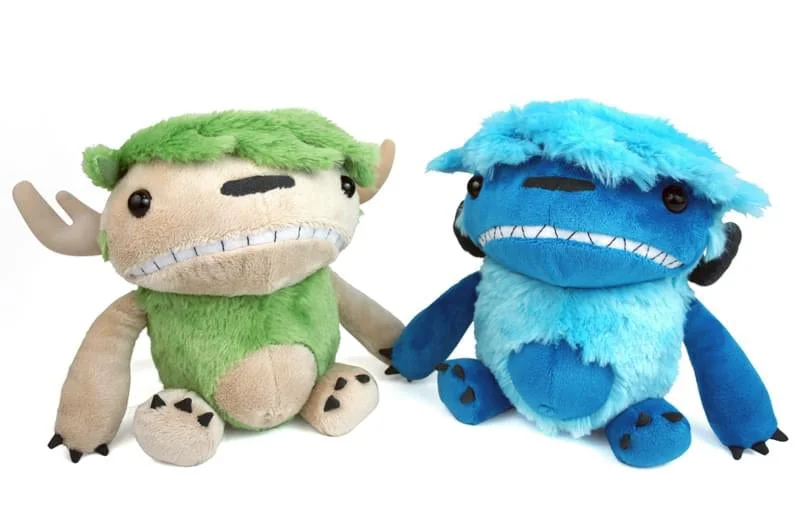 Imps And Monsters Angus & Edie 6" Backpack Clip-On Plush 2-Pack Set