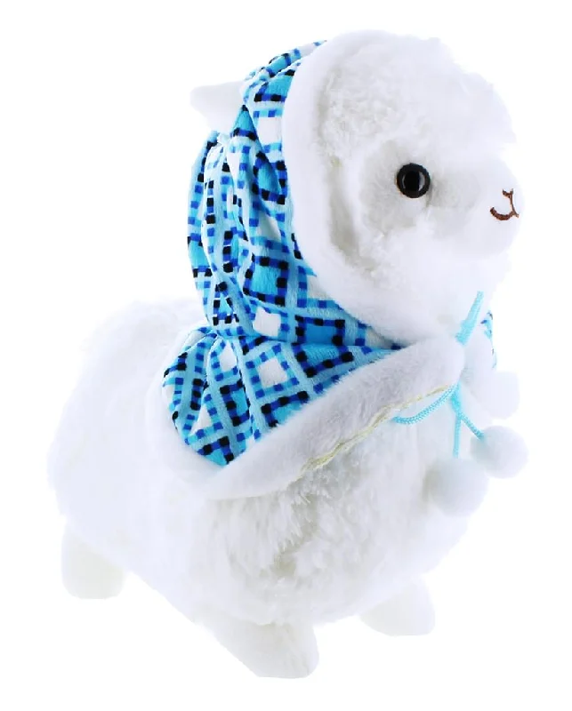 Llama with Hood 12" Plush, White