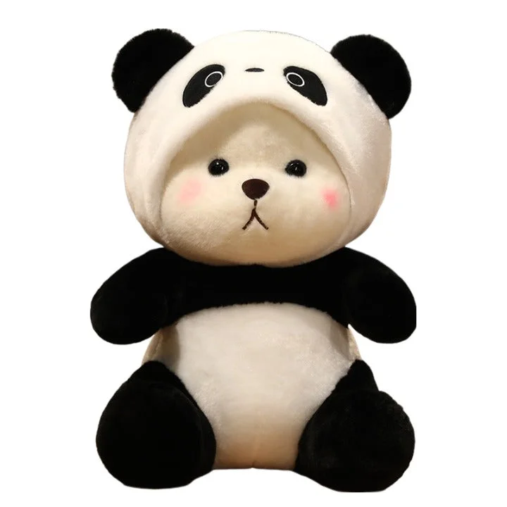 Aixini Lovely Stuffed Bear with Panda Hoodie Plush Toys