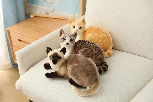 American Shorthair and Siamese Cat Plush Toys