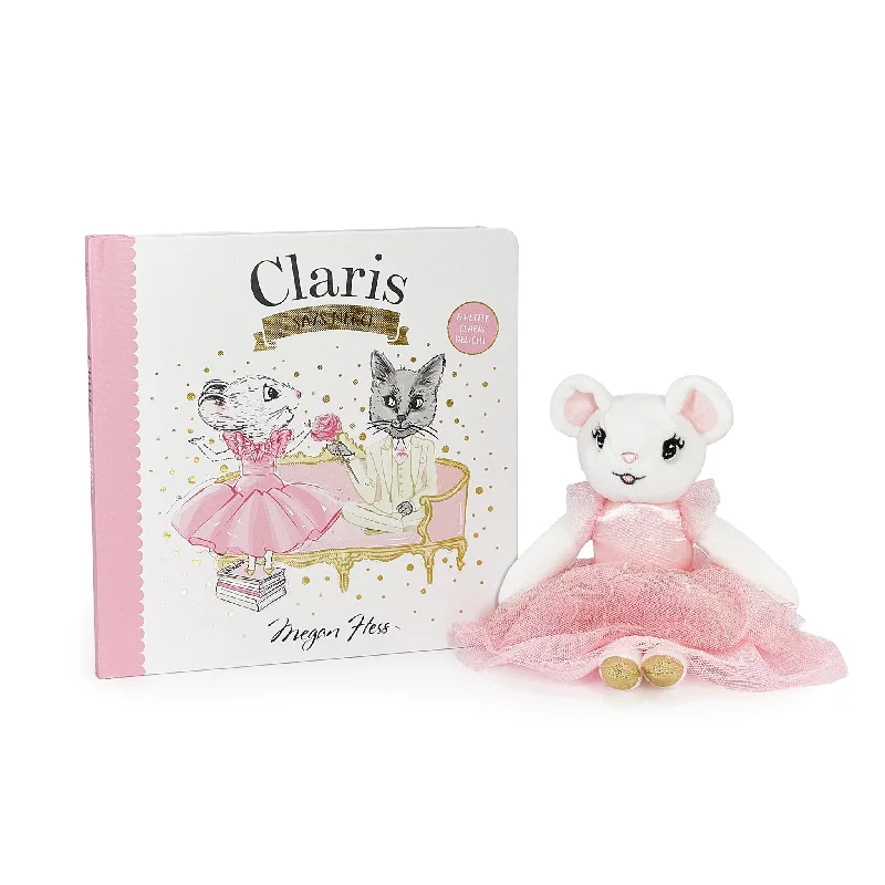 Claris The Mouse: Claris Says Merci & Pink Mini Plush Doll Book Bundle