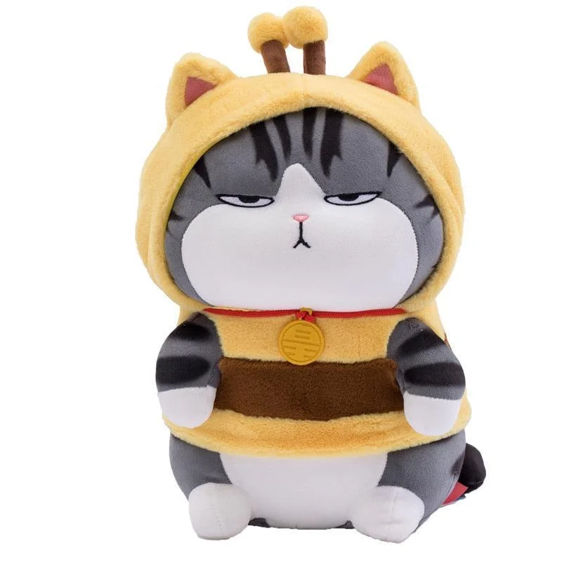 Kawaii Cat Dressed as a Pug Plush Toy