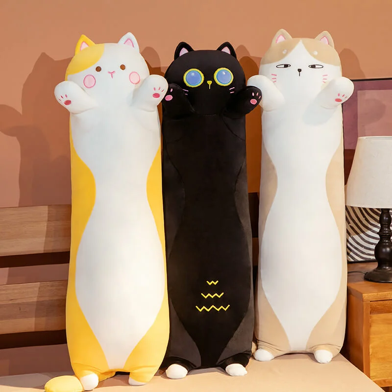 Cute Long Cat Stuffed Animal Plush Pillow Bolster