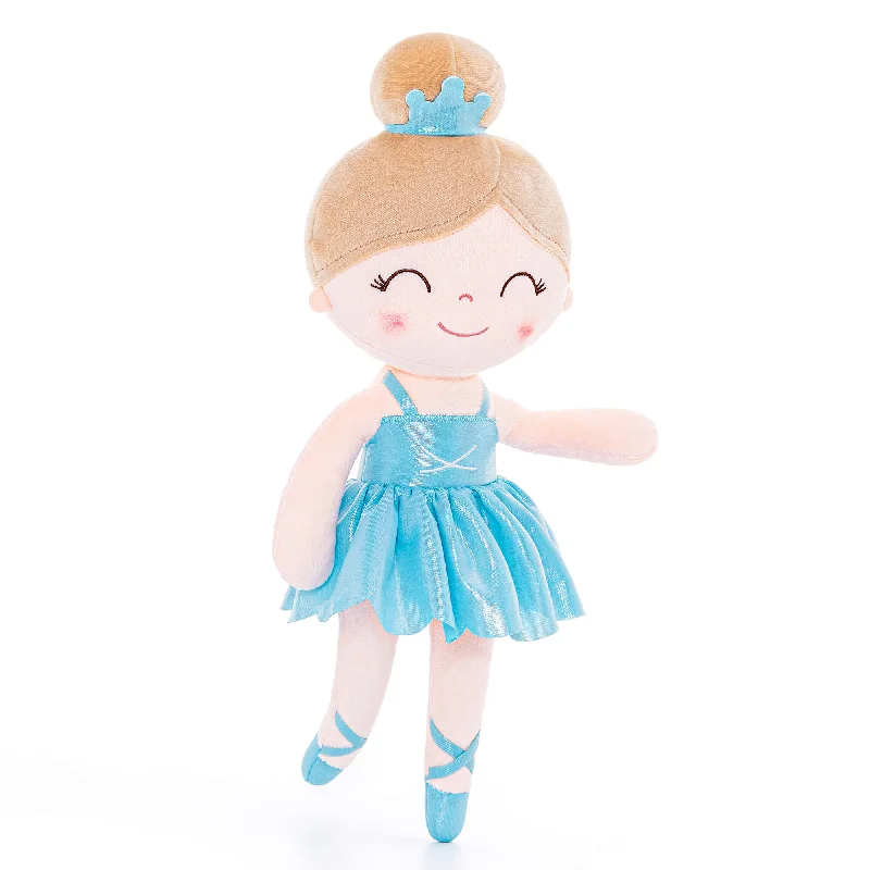 Gloveleya 13-inch Personalized Plush Dolls Iridescent Glitter Ballerina Series Blue Ballet Dream