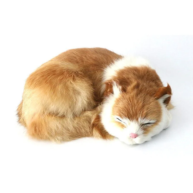 Hyper Realistic Sleeping Cat Plush Dolls