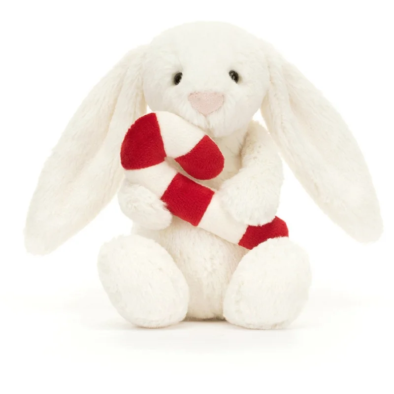 Jellycat Bashful Rabbit with Candy Cane 18 cm