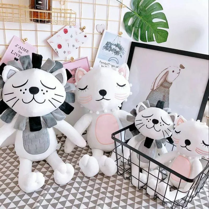 Kawaii Cat & Lion Plush toys