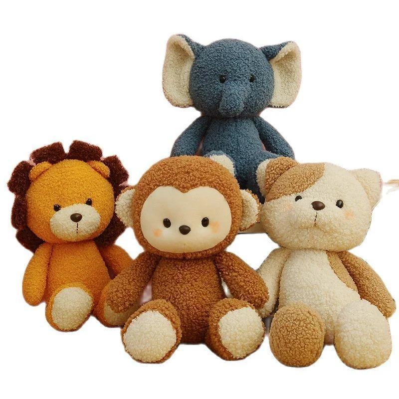 Kawaii Elephant Lion Monkey Plush Cat Toys