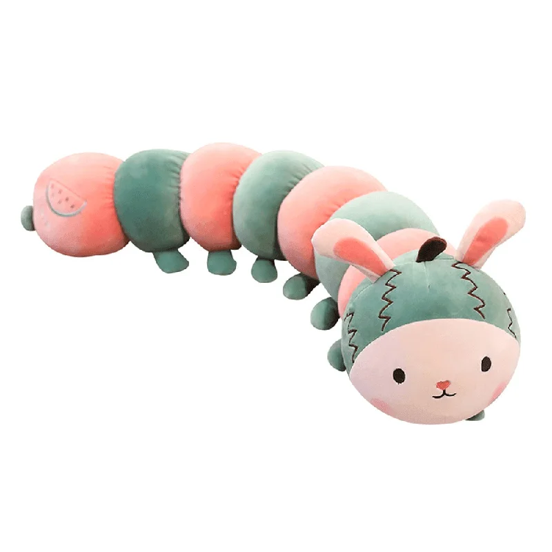 Kawaii Fruit Caterpillar Plush Pillows