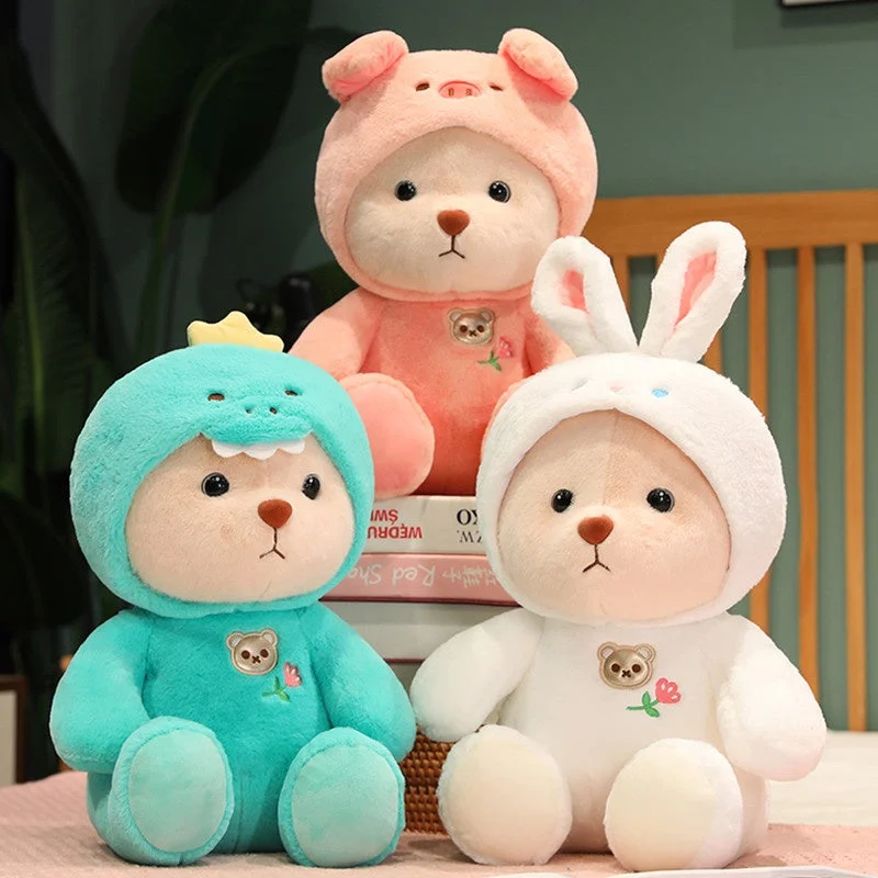 Aixini Cute Bear with Removable Hoodie Plush Toys