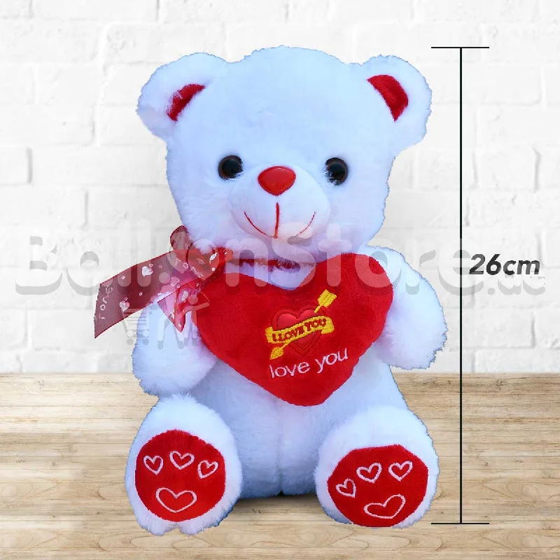 Love Heart White Teddy