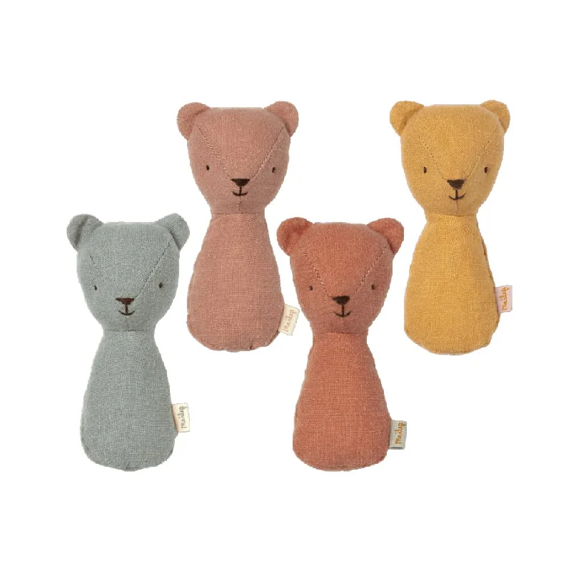 Maileg Teddy Linen Rattle - assorted colours