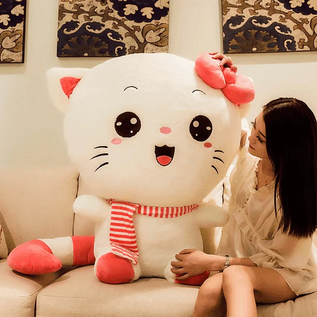 Oversized Kawaii Kitty Cat Head Plush Toy 20"