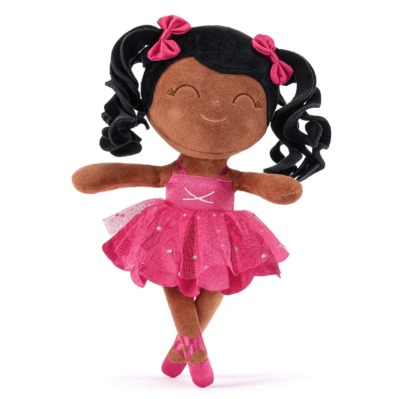 Gloveleya 14-inch Personalized Plush Dolls Curly Ballerina Series Rose Ballet Dream