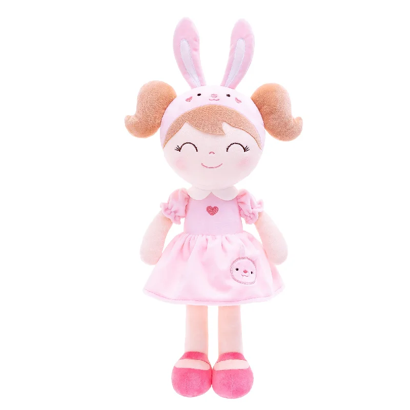 Gloveleya 16-inch Personalized Plush Dolls Animal Costume Dolls Pink Bunny