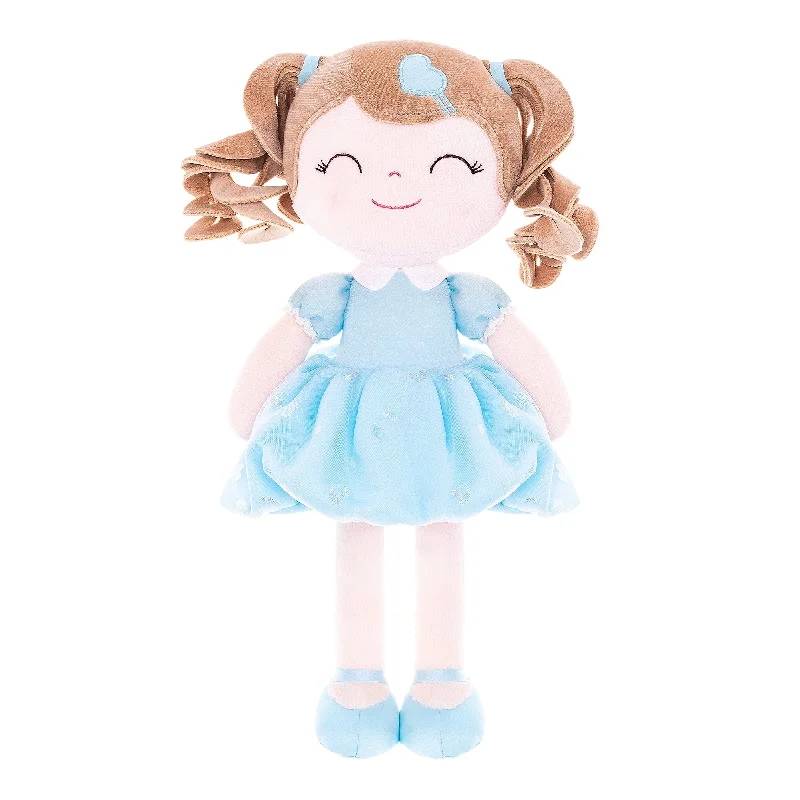 Gloveleya 16-inch Personalized Plush Dolls Curly Love Heart Princess Dolls - Blue