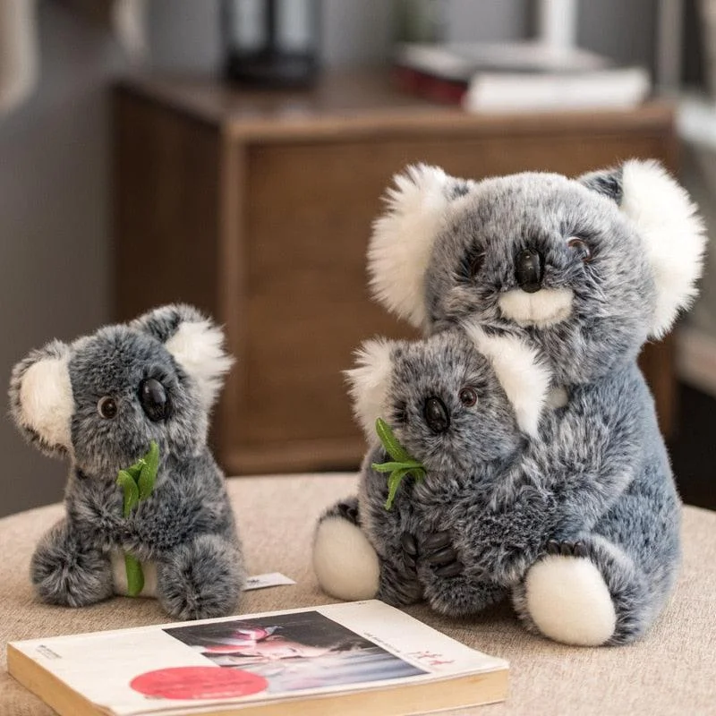 Plush Koala Bears, Mother and Child