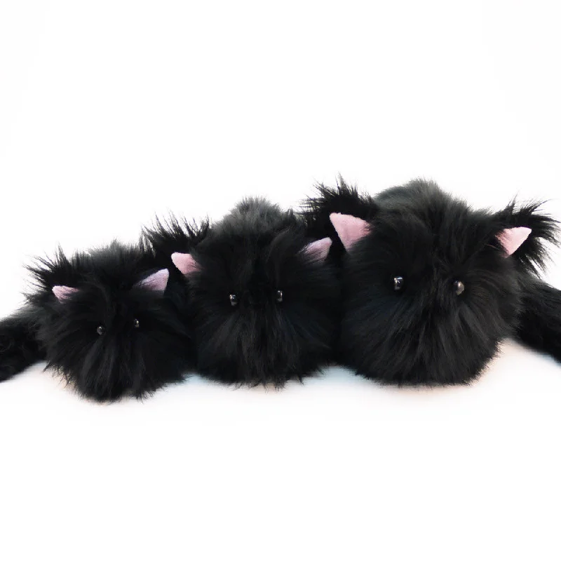 Poe the All Black Cat Stuffed Animal Plush Toy