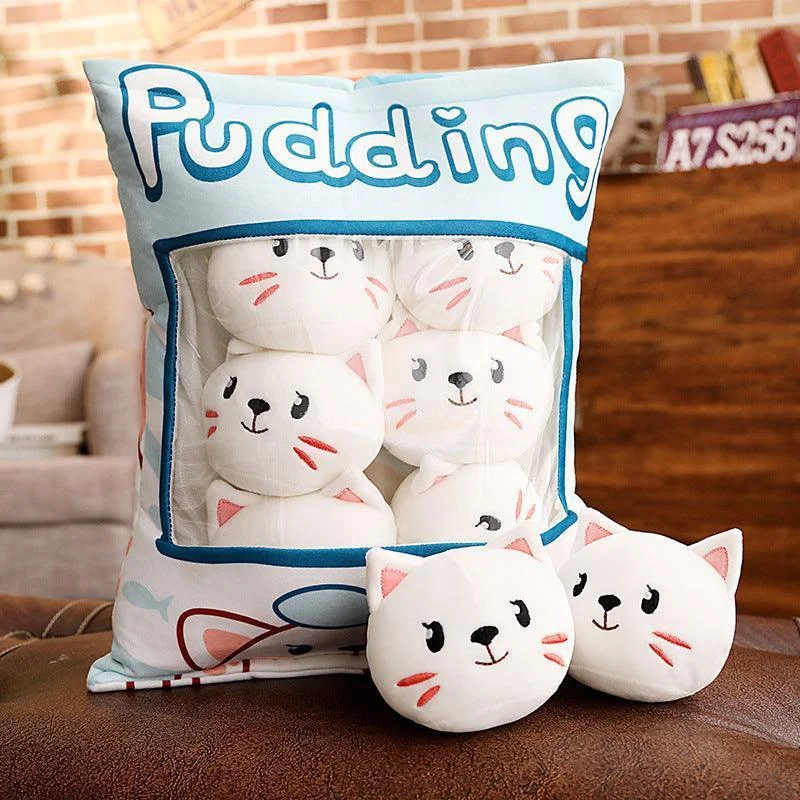 Pudding Cat, Dogs and Pigs Bag of Small Plush Toys