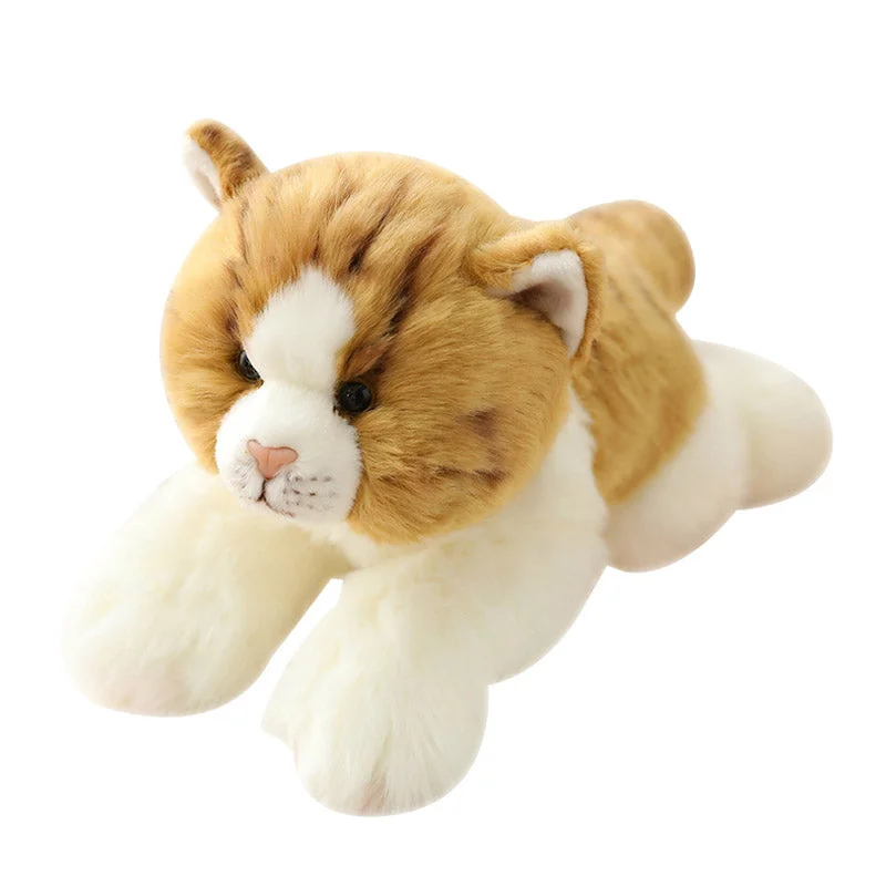 Realistic Cute Orange Cat Plush Toy