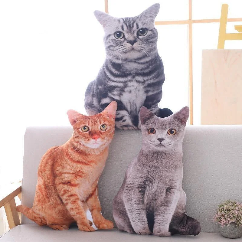 Simulation Plush Cat Pillows