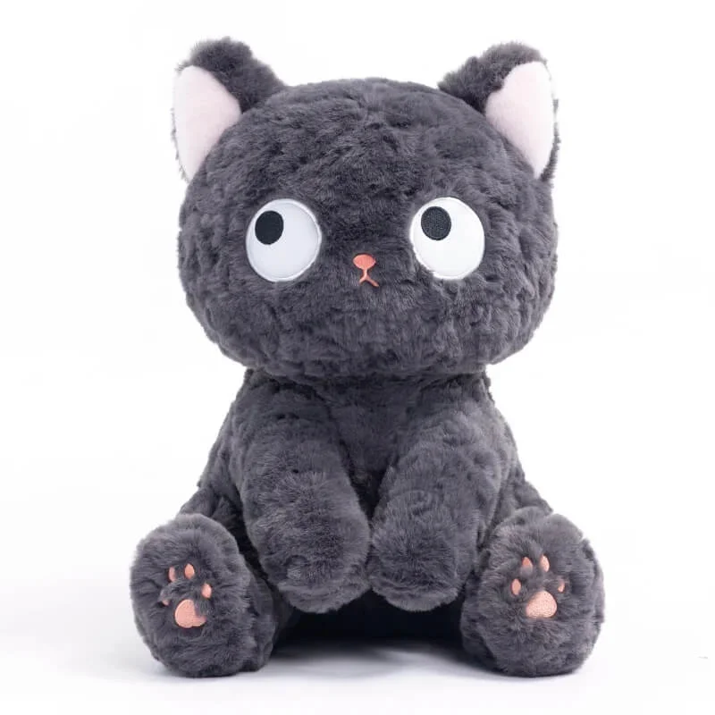 Sitting Black Cat Plush Toy