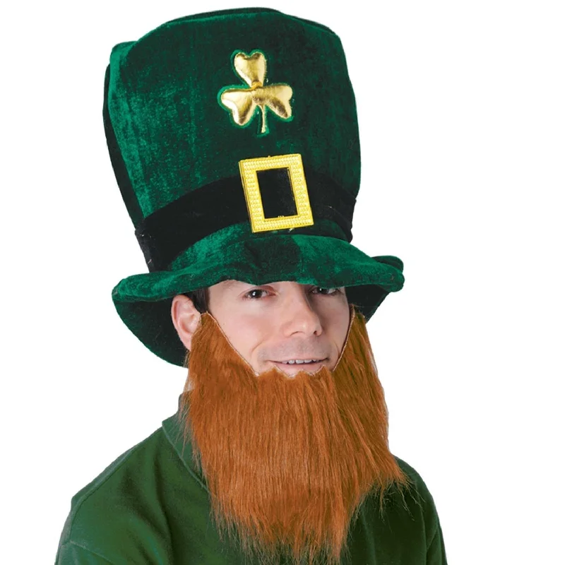 St. Patrick's Day Plush Leprechaun Hat with Beard