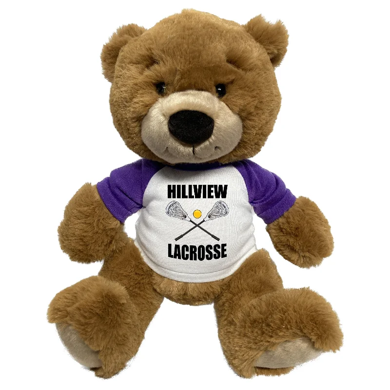 Lacrosse Teddy Bear - Personalized 14" Ginger Bear