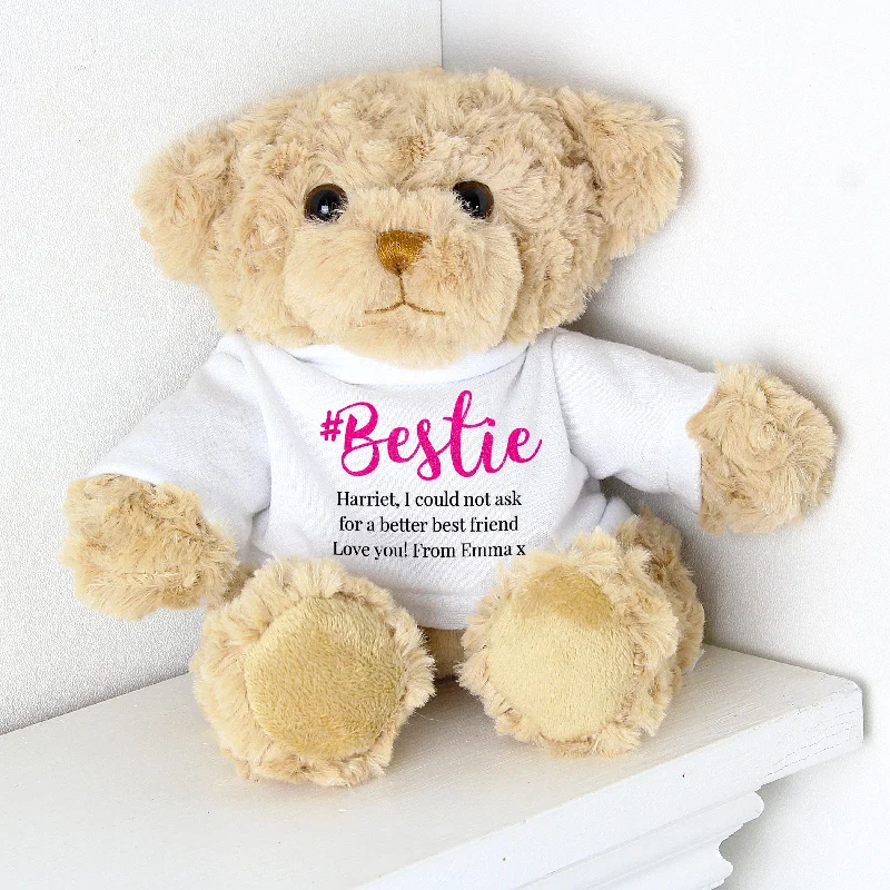 Personalised #Bestie Teddy Bear