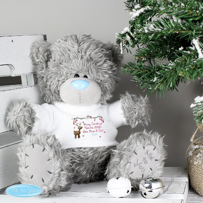 Personalised Me To You Christmas Teddy Bear with Reindeer T-Shirt