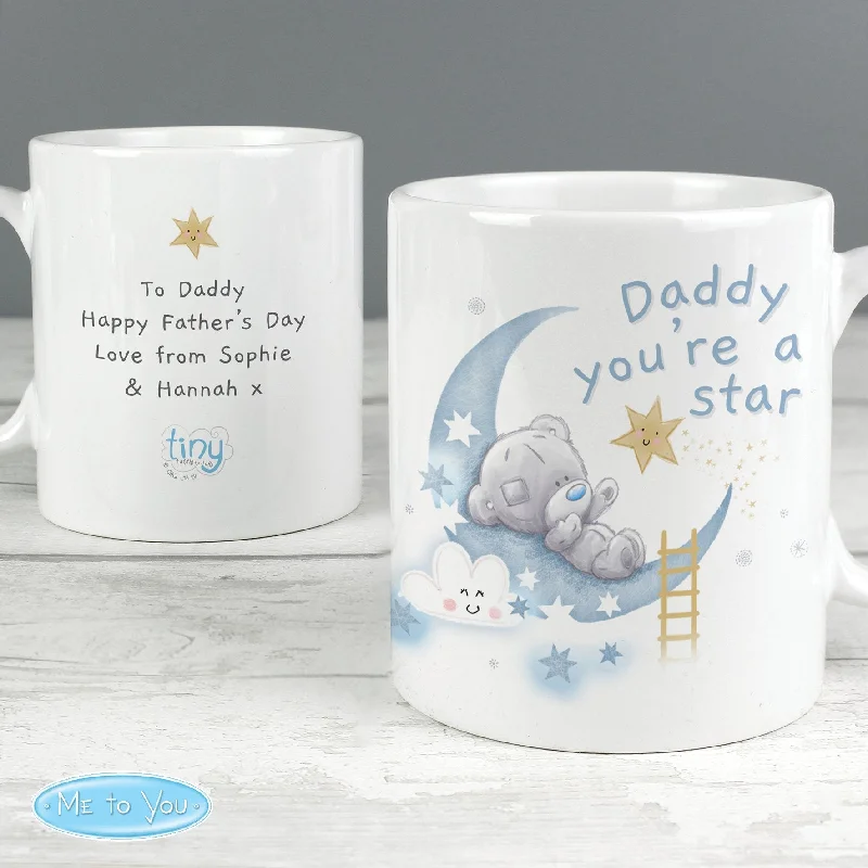 Personalised Tiny Tatty Teddy Daddy You're A Star Ceramic Mug