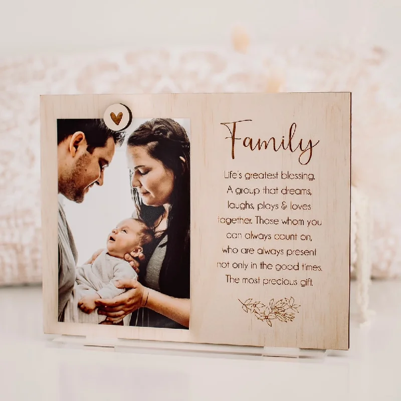 Family + quote photo frame