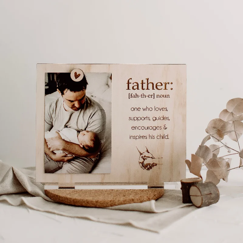 Father + quote photo frame