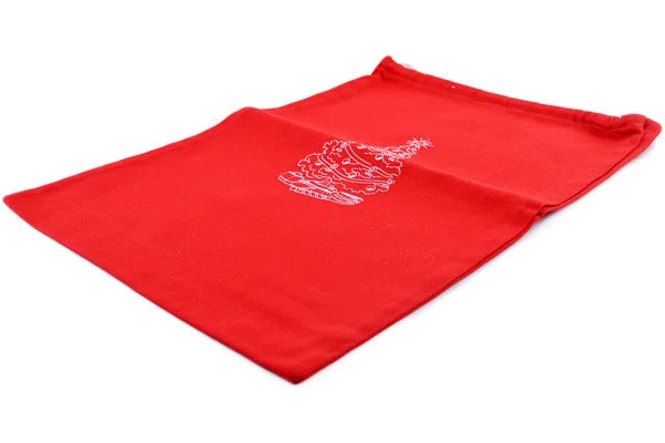 18" Linen Bag - Red Christmas Tree