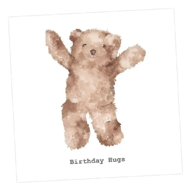 Birthday Hugs Teddy Bear Card