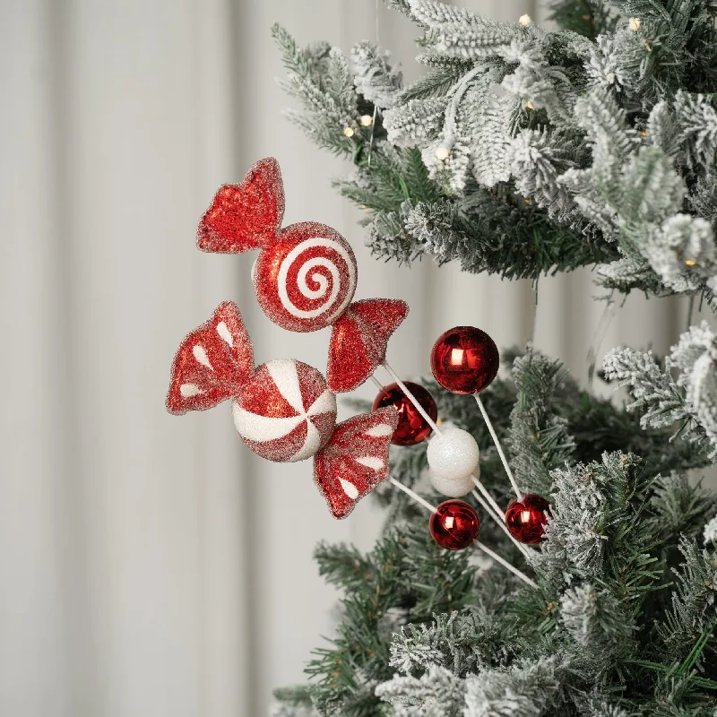 Candy Christmas Tree Pick - Set of 4