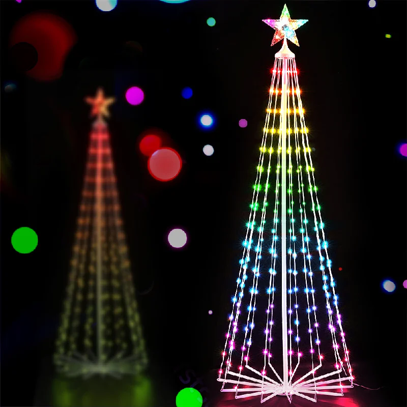 6ft 1.8m 265 RGB LED Christmas Tree Fairy Lights Xmas Trees Decoration