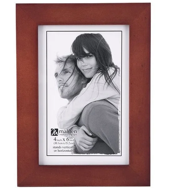 Malden Linear Classic Wood 4"x6" Photo Frame, Walnut