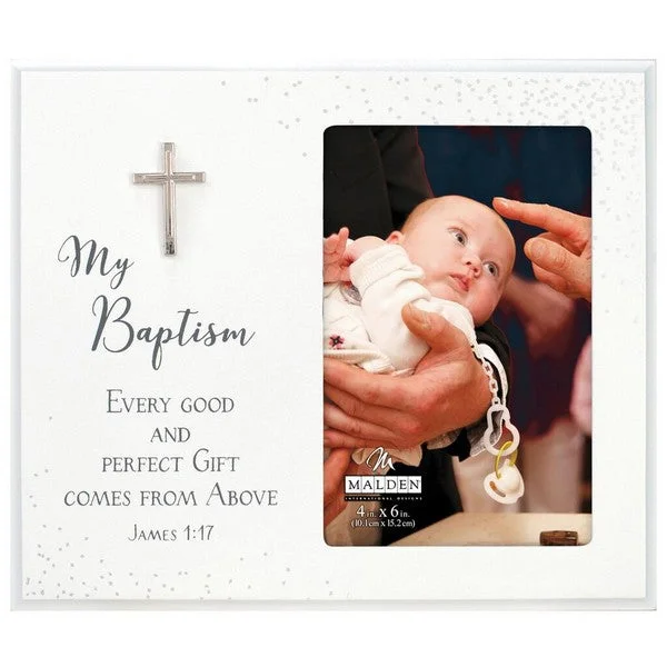 Malden My Baptism Wood 4"x6" Photo Frame