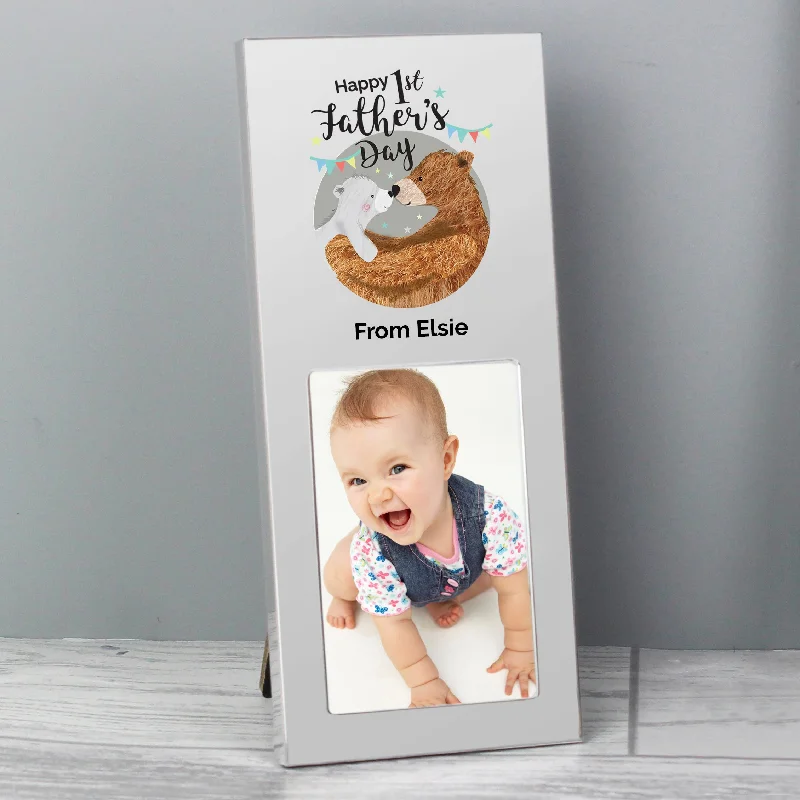 Personalised 1st Fathers Day Daddy Bear 2x3 Photo Frame - Personalise It!