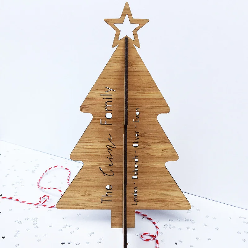 Personalised 3D Bamboo Christmas Tree - Single