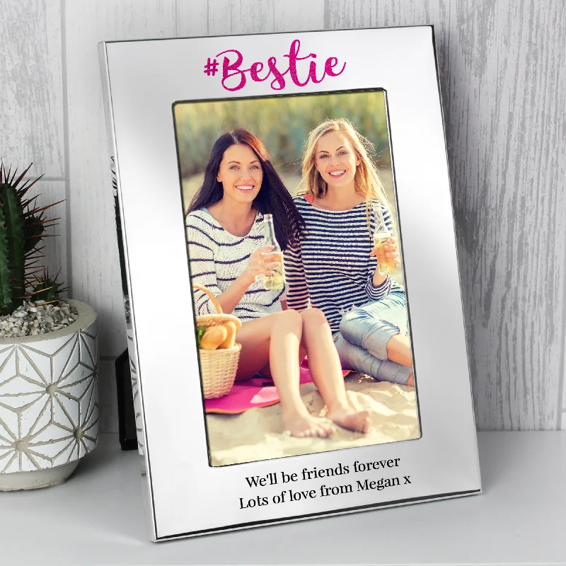 Personalised #Bestie 4x6 Silver Photo Frame - Personalise It!