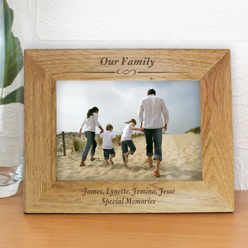 Personalised Formal 7x5 Landscape Wooden Photo Frame - Personalise It!