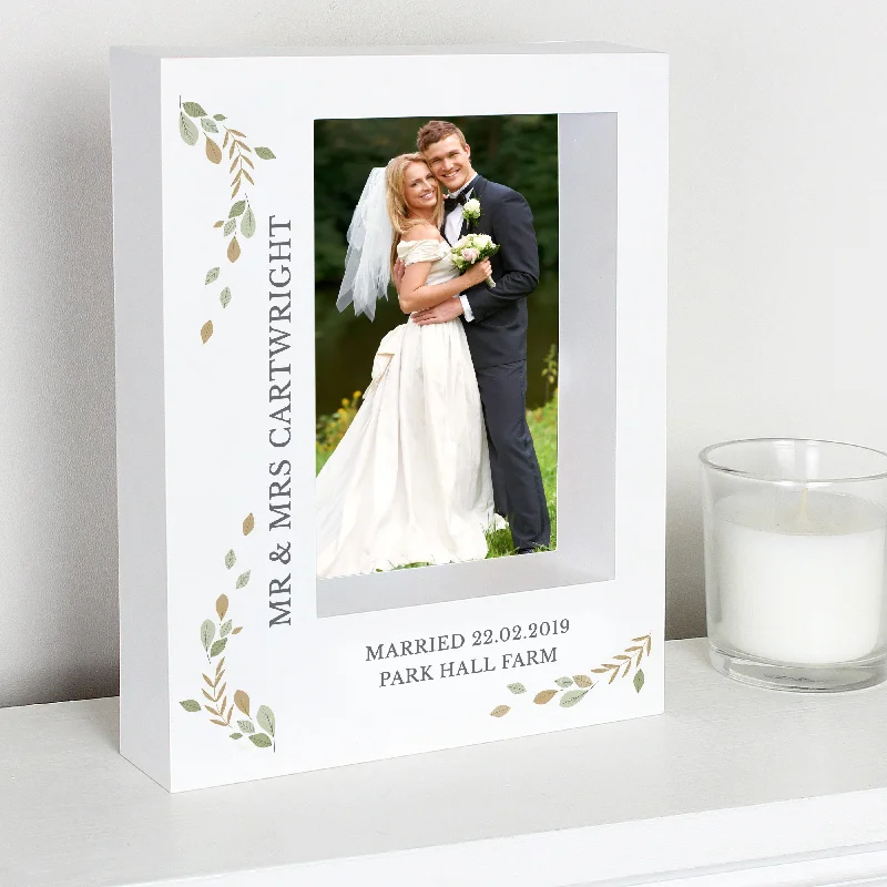 Personalised Fresh Botanical 5x7 Box Photo Frame - Personalise It!