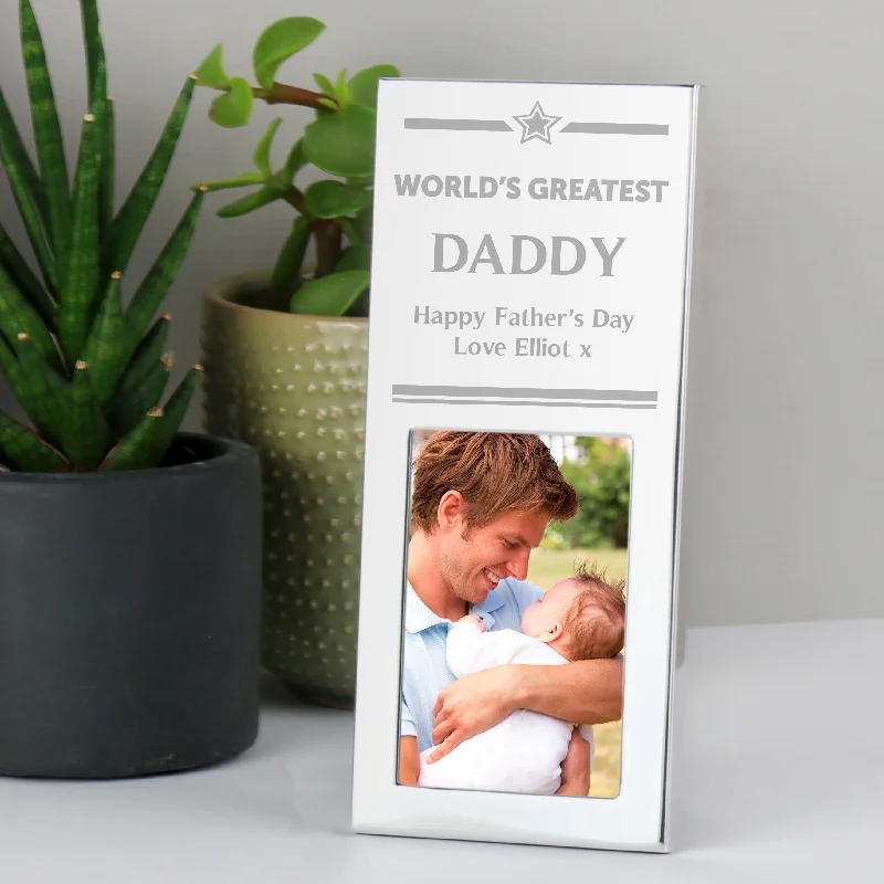 Personalised Gold Award Small Silver 2x3 Photo Frame - Personalise It!