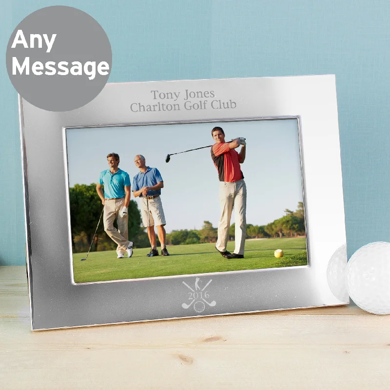 Personalised Golf 6x4 Landscape Silver Photo Frame - Personalise It!