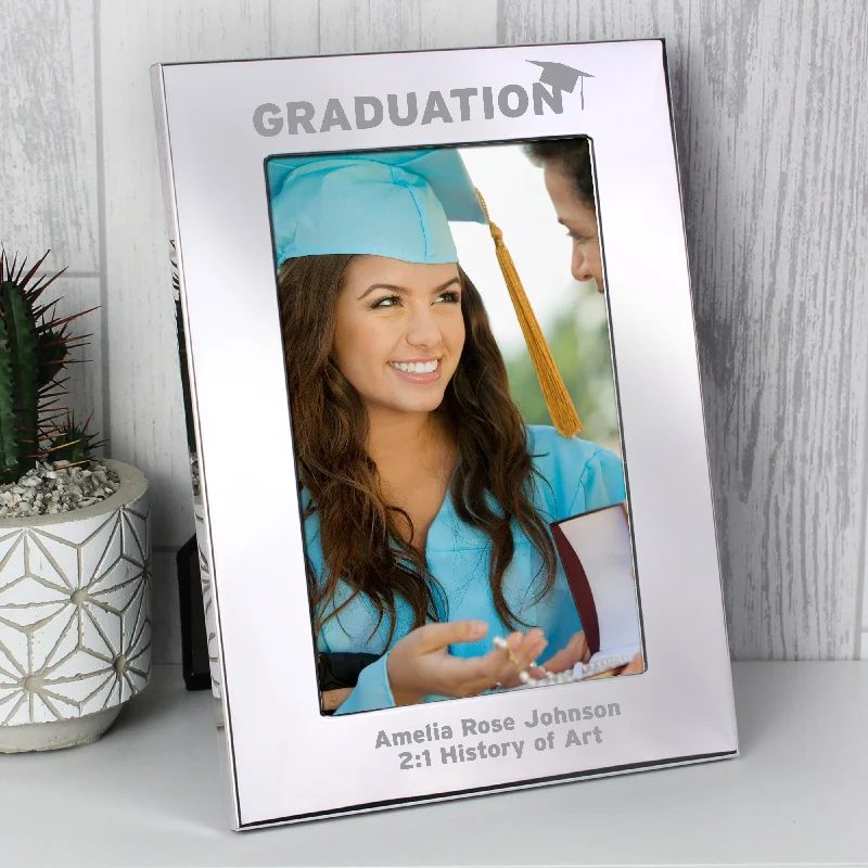 Personalised Graduation 4x6 Silver Photo Frame - Personalise It!