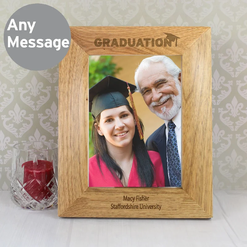 Personalised Graduation 5x7 Wooden Photo Frame - Personalise It!