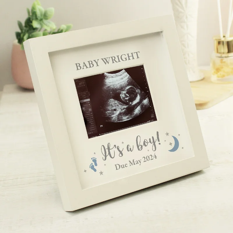 Personalised 'It's A Boy' Baby Scan Frame - Personalise It!