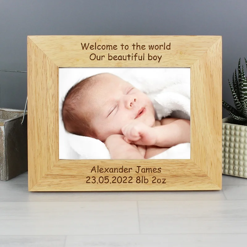 Personalised Landscape 7x5 Landscape Wooden Photo Frame - Personalise It!